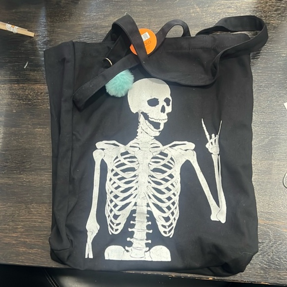 Single Skeleton Canvas Bag